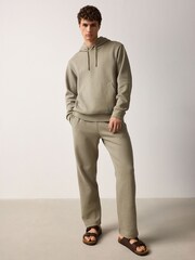 Khaki Green Textured Hoodie - Image 6 of 10