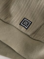 Khaki Green Textured Hoodie - Image 8 of 10