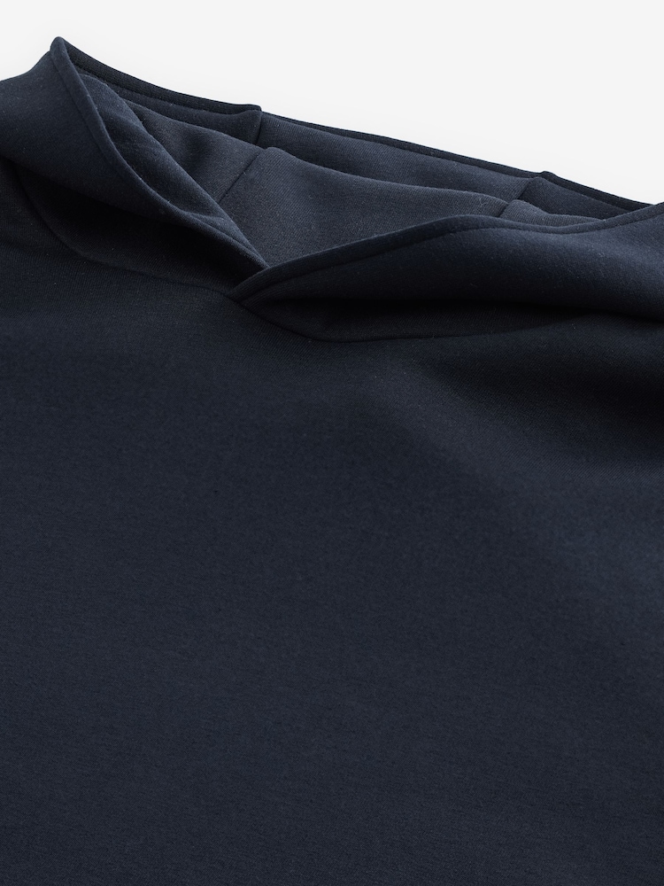 Bleu/Marine - Sweat-shirt Scuba doux au toucher à capuche - Image 8 of 9