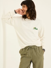 FatFace Georgia Ivory Wilding Graphic Sweater - Image 1 of 6