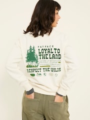 FatFace Georgia Ivory Wilding Graphic Sweater - Image 2 of 6