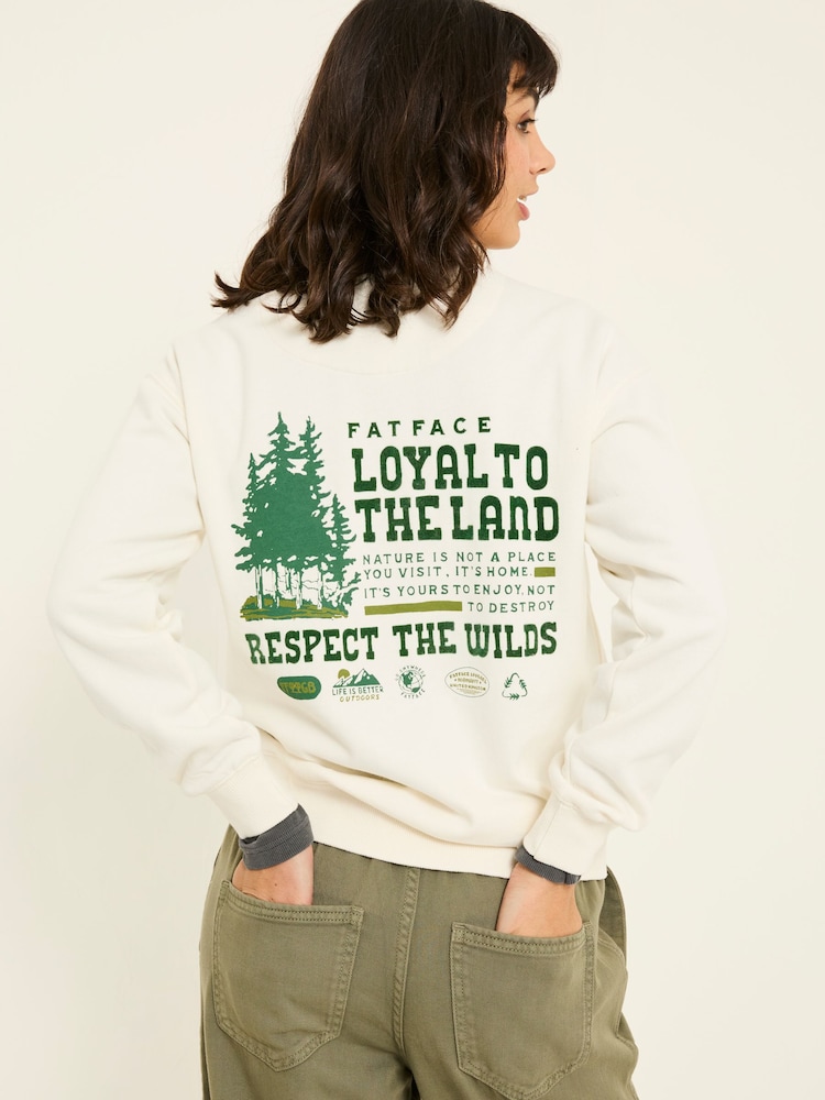 FatFace Georgia Ivory Wilding Graphic Sweater - Image 2 of 6