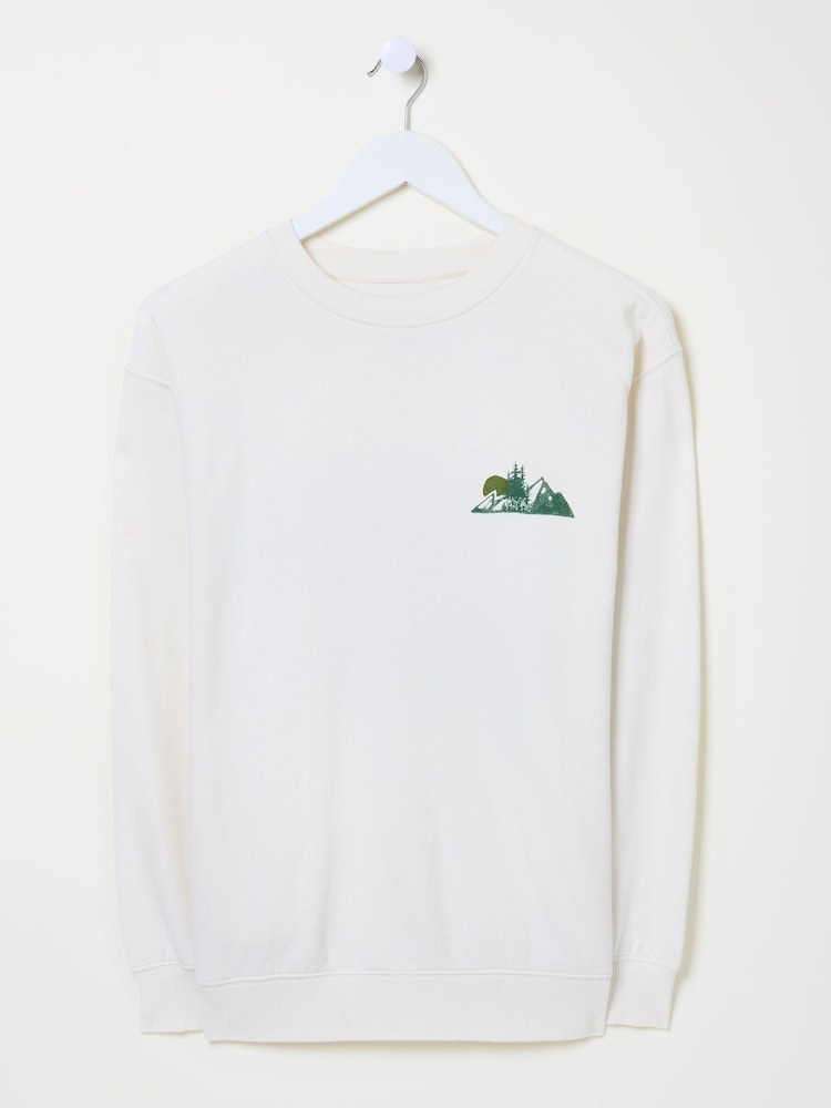 FatFace Georgia Ivory Wilding Graphic Sweater - Image 5 of 6