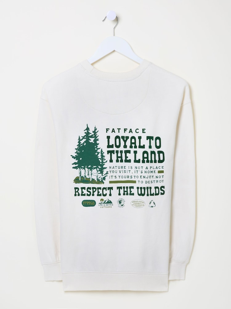 FatFace Georgia Ivory Wilding Graphic Sweater - Image 6 of 6