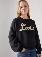 Levi's® Black Textured Rope Logo Long Sleeve Sweatshirt - Image 1 of 4