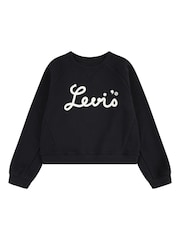 Levi's® Black Textured Rope Logo Long Sleeve Sweatshirt - Image 2 of 4