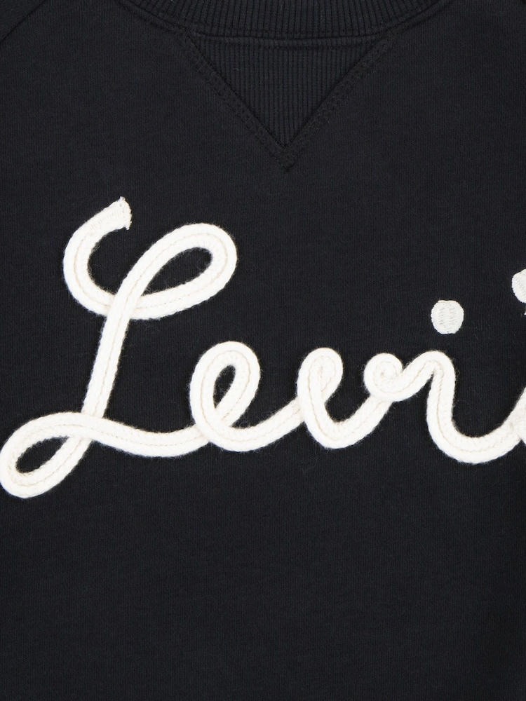 Levi's® Black Textured Rope Logo Long Sleeve Sweatshirt - Image 4 of 4