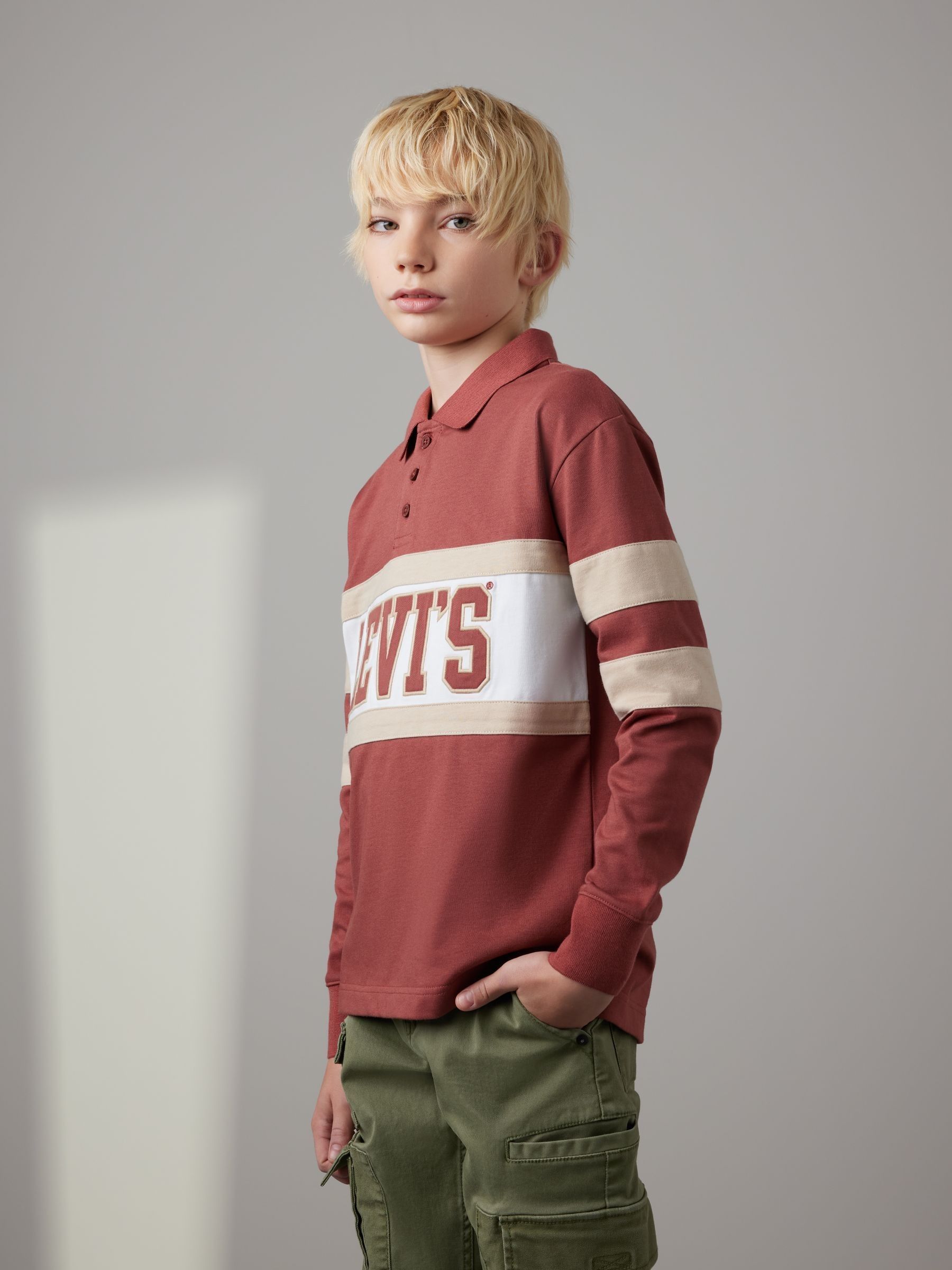 Levi's red polo shirt discount