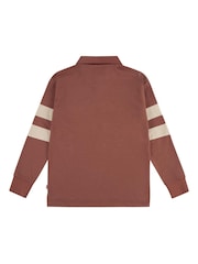 Levi's® Red Rugby Collegiate Long Sleeve Logo Polo Shirt - Image 3 of 5