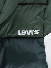 Levi's® Green Colour Block Puffer Coat - Image 3 of 6