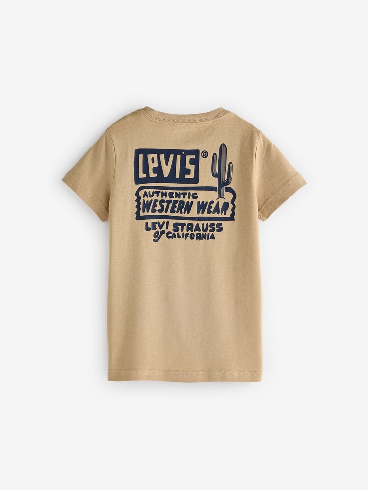 Levi's® Natural Neutral Western Cowboy Back Print Shirt Sleeve T-Shirt - Image 2 of 2