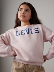 Levi's Pink Logo Cropped Sweatshirt - Image 1 of 5