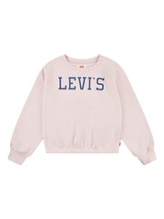 Levi's Pink Logo Cropped Sweatshirt - Image 2 of 5