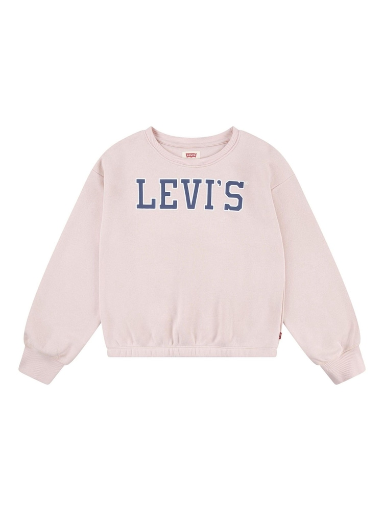 Levi's Pink Logo Cropped Sweatshirt - Image 2 of 5