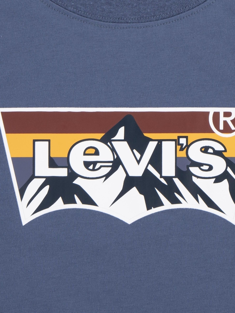 Levi's Blue Mountain Batwing Logo Short Sleeve T-Shirt - Image 3 of 3