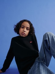 Levi's® Black Chest Batwing Logo Hoodie - Image 1 of 6