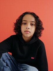 Levi's® Black Chest Batwing Logo Hoodie - Image 2 of 6