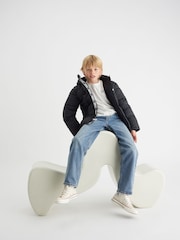 Levi's® Black Core Logo Puffer Coat - Image 2 of 8