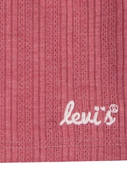 Levi's® Pink Ribbed Short Sleeve T-Shirt - Image 4 of 4
