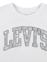 Levi's® White Floral Logo Cropped Short Sleeve T-Shirt - Image 3 of 4