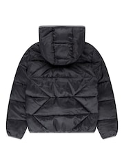 Levi's® Black Sherpa Lined Logo Puffer Coat - Image 2 of 2