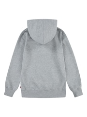 Levi's Grey Varsity Letters Chest Logo Hoodie - Image 3 of 5