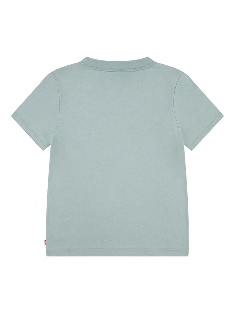 Levi's® Blue Batwing Chest Logo Short Sleeve T-Shirt - Image 2 of 4 Levi's® Blue Batwing Chest Logo Short Sleeve T-Shirt - Image 2 of 4