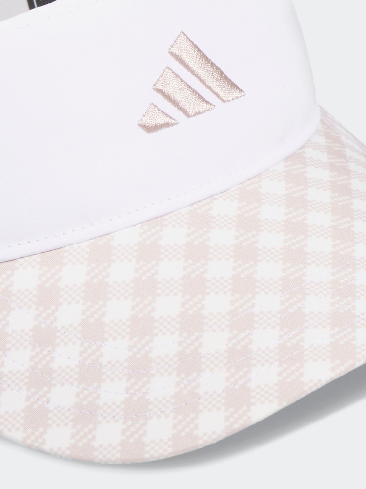 adidas Golf Tour Gingham White Ground Visor - Image 3 of 4