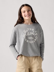 Levi's® Grey Western Cowgirl Logo Long Sleeve T-Shirt - Image 1 of 7