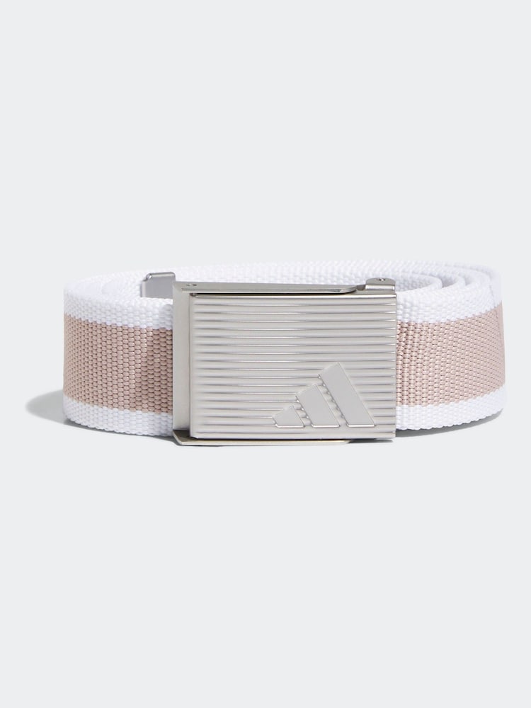 adidas Golf Reversible Striped Webbing White Ground Belt - Image 1 of 2