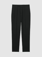 Reiss Black Oe Poker Wool-Blend Slim-Fit Tuxedo Trousers - Image 2 of 7
