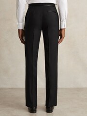 Reiss Black Oe Poker Wool-Blend Slim-Fit Tuxedo Trousers - Image 6 of 7
