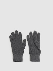 Reiss Lawson Ribbed-Merino Touchscreen Gloves - Imagen 1 de 4