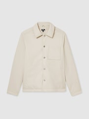 Reiss Stone Hyde Padded Technical Press-Stud Overshirt - Image 2 of 8