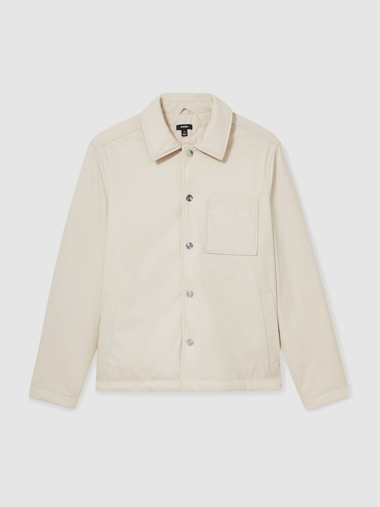 Reiss Stone Hyde Padded Technical Press-Stud Overshirt - Image 2 of 8