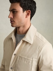 Reiss Stone Hyde Padded Technical Press-Stud Overshirt - Image 4 of 8