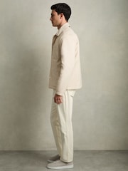 Reiss Stone Hyde Padded Technical Press-Stud Overshirt - Image 6 of 8