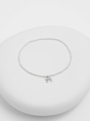 Simply Silver Silver Tone 925 Bow Charm Stretch Bracelet - Image 2 of 4