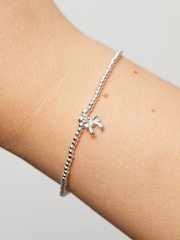Simply Silver Silver Tone 925 Bow Charm Stretch Bracelet - Image 3 of 4