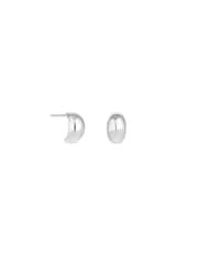 Simply Silver Silver Tone 925 Polished Dome Hoop Earrings - Image 1 of 3