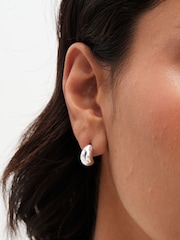 Simply Silver Silver Tone 925 Polished Dome Hoop Earrings - Image 3 of 3