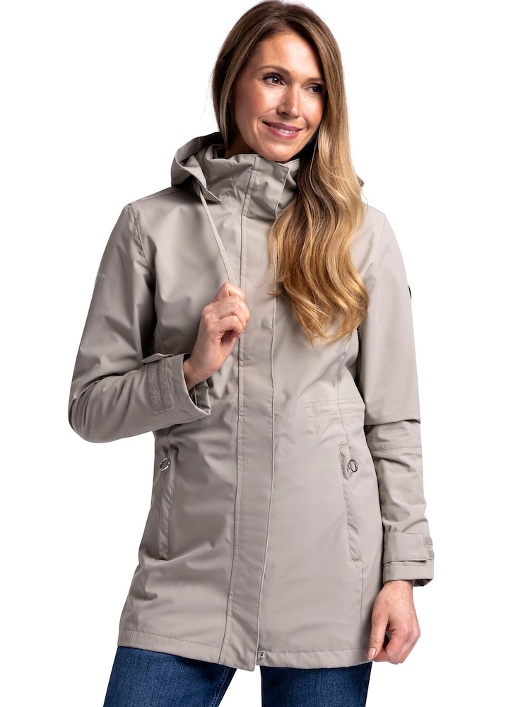 Trespass Female Grey Pavlina Rain Jacket TP75 - Image 1 of 8