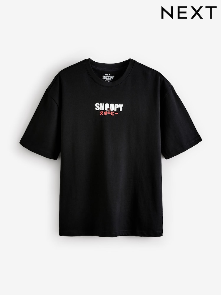 Black Licence Snoopy T-Shirt - Image 6 of 6 Black Licence Snoopy T-Shirt - Image 6 of 6