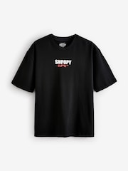 Black Licence Snoopy 100% Cotton T-Shirt - Image 5 of 9
