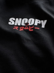 Black Licence Snoopy 100% Cotton T-Shirt - Image 4 of 5