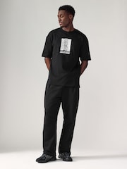 Noir Joy Division - Coupe ample - T-shirt imprimé graphique Band - Image 2 de 8