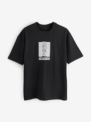 Noir Joy Division - Coupe ample - T-shirt imprimé graphique Band - Image 5 de 8