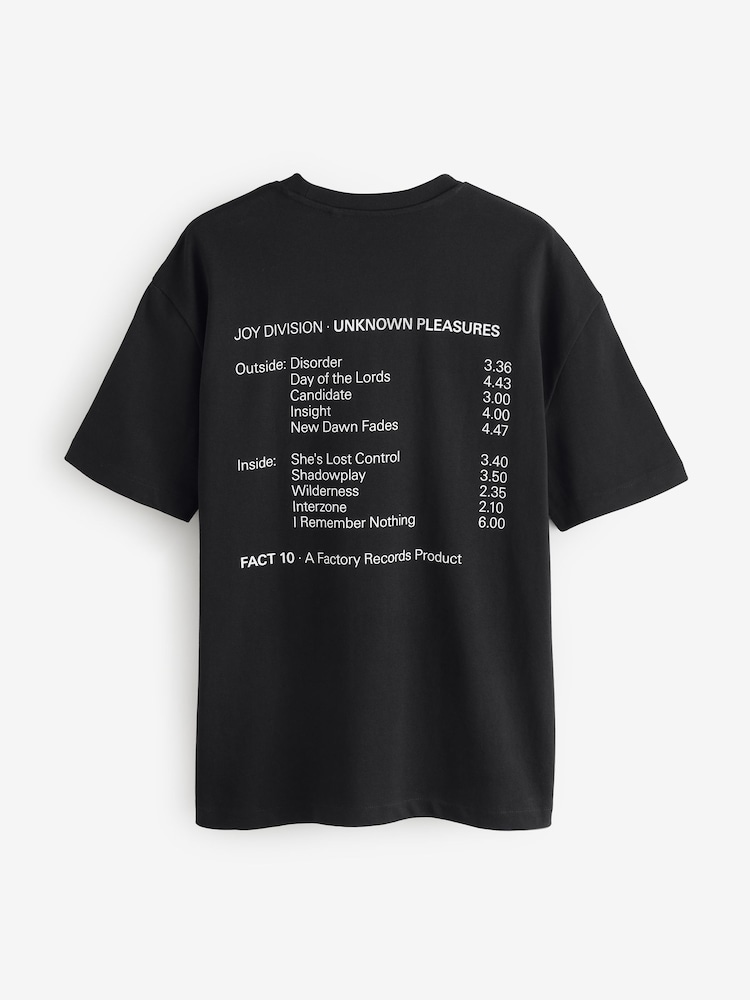 Noir Joy Division - Coupe ample - T-shirt imprimé graphique Band - Image 6 of 8