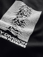 Noir Joy Division - Coupe ample - T-shirt imprimé graphique Band - Image 7 de 8