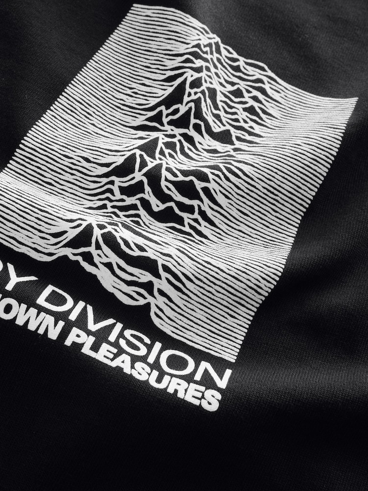 Noir Joy Division - Coupe ample - T-shirt imprimé graphique Band - Image 7 of 8